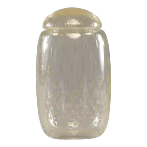 Murano Glass Lidded Vessel With Gold Inclusions