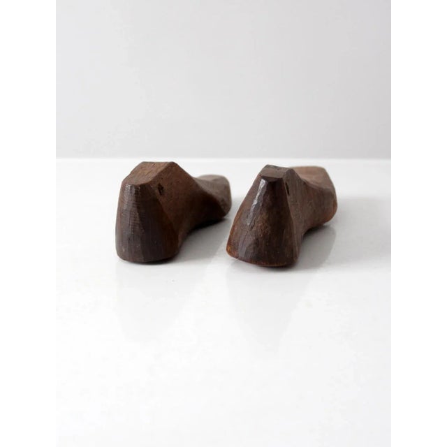 Brown Antique Cobbler's Shoe Last Set For Sale - Image 8 of 12