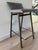 2010s Set of 3 Thomas Hayes Custom "Gachot" Stools in Grey Leather and Rubbed Brass For Sale - Image 5 of 11