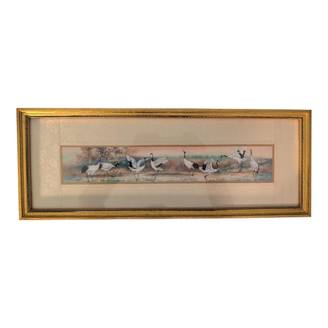 Dancing Cranes in a Wetland For Sale
