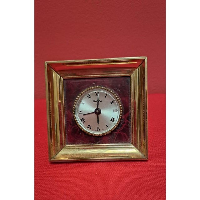 Neo-Classical Swiss 8 Day Alarm Clock from Swiza, 1965 For Sale - Image 11 of 11