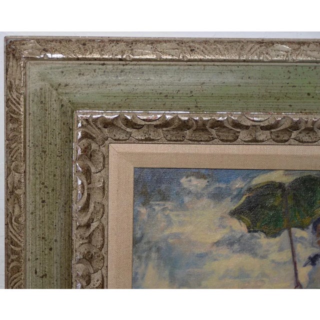 Woman With a Parasol - Madame Monet and Her Son Oil Painting C.1978 For Sale In San Francisco - Image 6 of 8