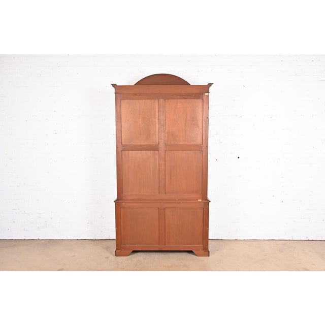 English Mahogany Breakfront Bookcase by Restall Brown