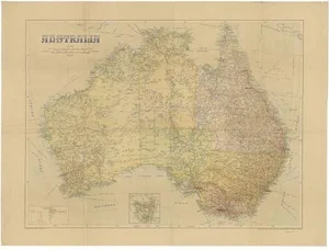Large Detailed Map of Australia, 1937