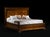 Handcrafted in Italy from solid walnut, this Empire style bed features a paneled headboard with decorative wood marquetry...