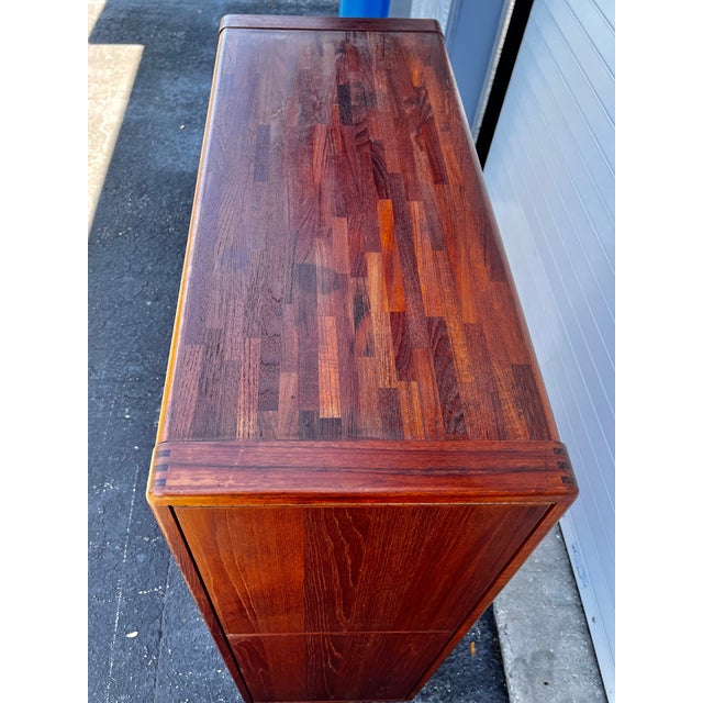 Vintage Teak Hideaway Dry Bar or Storage Console | Late Mid Century Modern in Captains Line for D Scan Style For Sale - Image 13 of 18