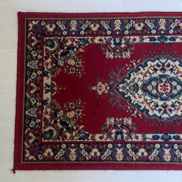 Red Middle Eastern Rug, 1950s For Sale - Image 8 of 9