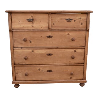Pine Chest of Five Drawers, Circa 1890 For Sale