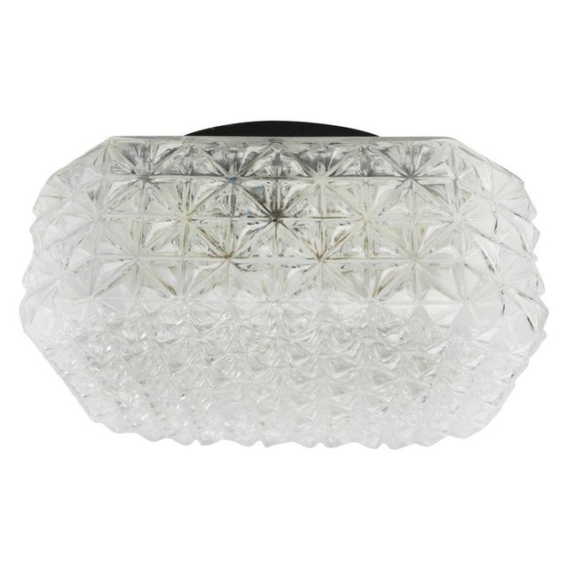 Mid-Century Clear Square Glass Wall Sconce For Sale - Image 6 of 6