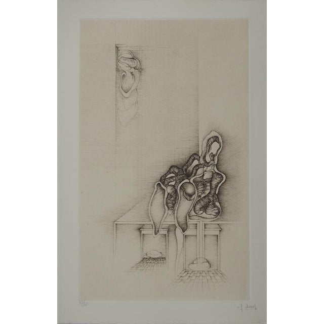 Fred deux (1924-2015) table decorations, 1998 original engraving (moret workshop) signed in pencil numbered out of 45...