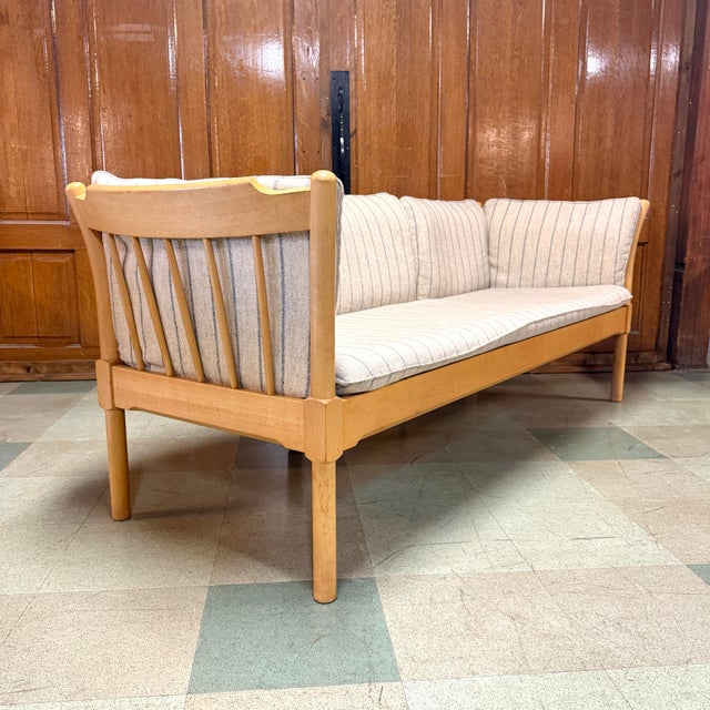 White Danish Spoke-Back Sofa Set by Erik Ole Jørgensen, Attributed For Sale - Image 8 of 11