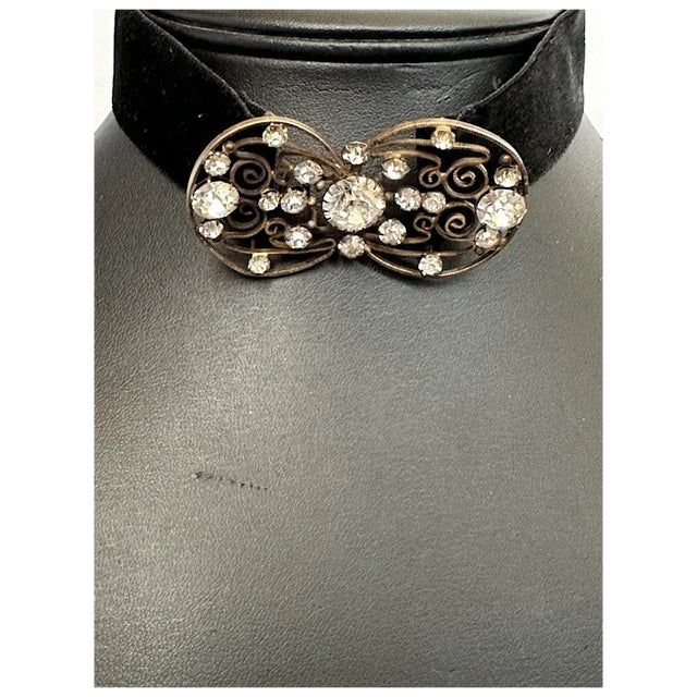 Art Deco Early 20th Century Czech Rhinestone Choker For Sale - Image 3 of 8
