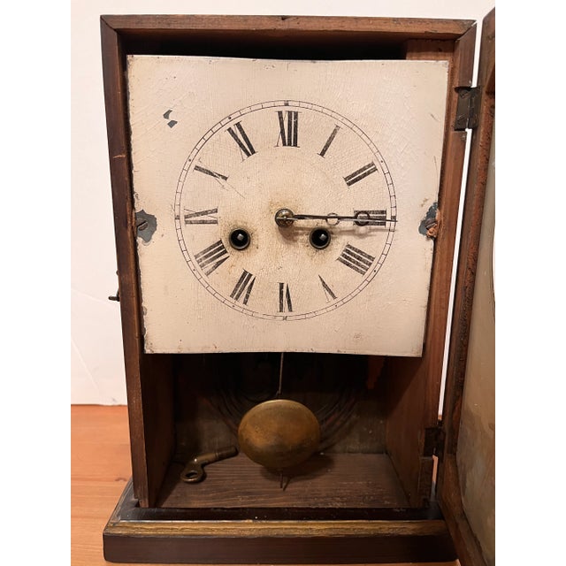 Late 19th Century Junghans Hand Painted Clock For Sale - Image 4 of 9