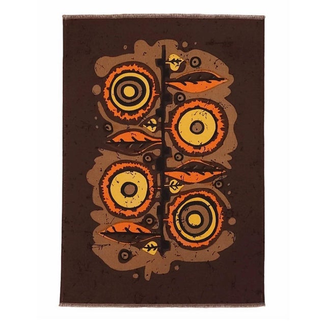 Mid-Century German Pop Art Screen-Printed Wall Hanging by Traute Sänger, 1970s For Sale - Image 4 of 4