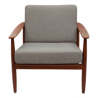 Vintage Lounge Chair in Cherry Wood by Walter Knoll, 1965 For Sale