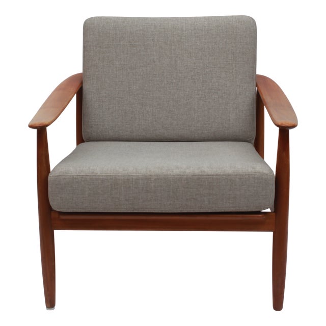 Vintage Lounge Chair in Cherry Wood by Walter Knoll, 1965 For Sale