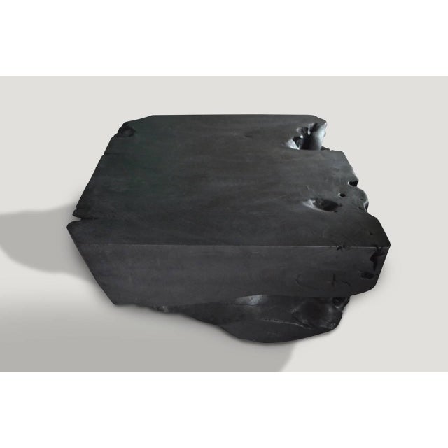 Triple Burnt Teak Wood Coffee Table For Sale - Image 12 of 18