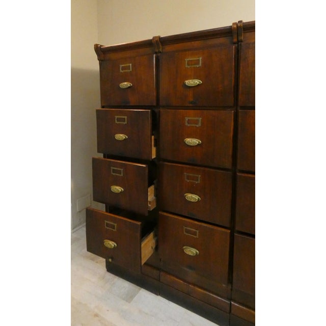 Walnut Filing Cabinet, Italy, 1900s For Sale - Image 11 of 18