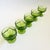 A set of 5 vintage 1970s green coupe glasses in the "Green Cabaret" pattern by Tiffin Franciscan. Made of thick glass with...