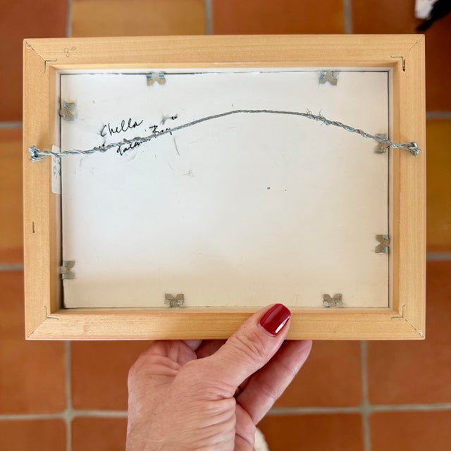 5”x7” Small Oil Framed Plein Painting By California Artist Chella Gonsalves Titled “Paloma Bay”. Signed on the back....