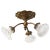 Gold French Brass and Glass Flush Mount from Holophane For Sale - Image 8 of 8