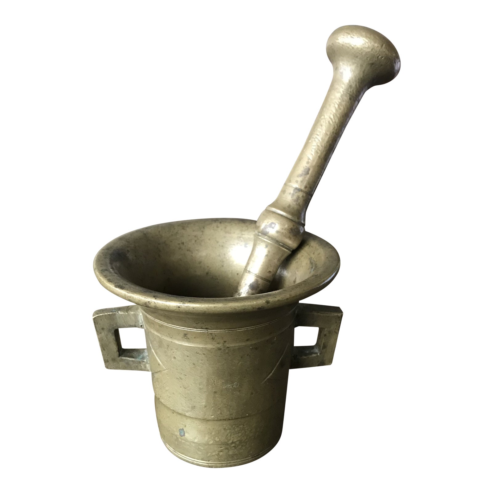 Antique Brass Mortar and Pestle 2 Piece Set Chairish