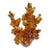 Mid Century Amber Hand-Blown Art Glass Abstract Sculpture For Sale