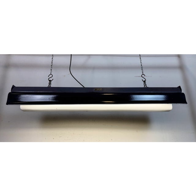 Industrial Grey Enamel Hanging Tube Light from Elektrosvit, 1960s For Sale - Image 16 of 18