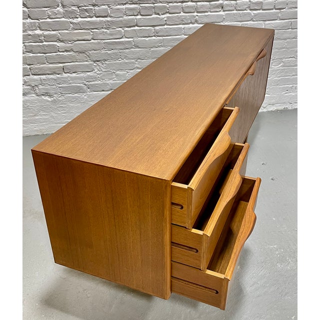 Brown Funky Sculptural Mid Century Modern Styled Credenza | Teak Media Stand | Handmade Sideboard For Sale - Image 8 of 13