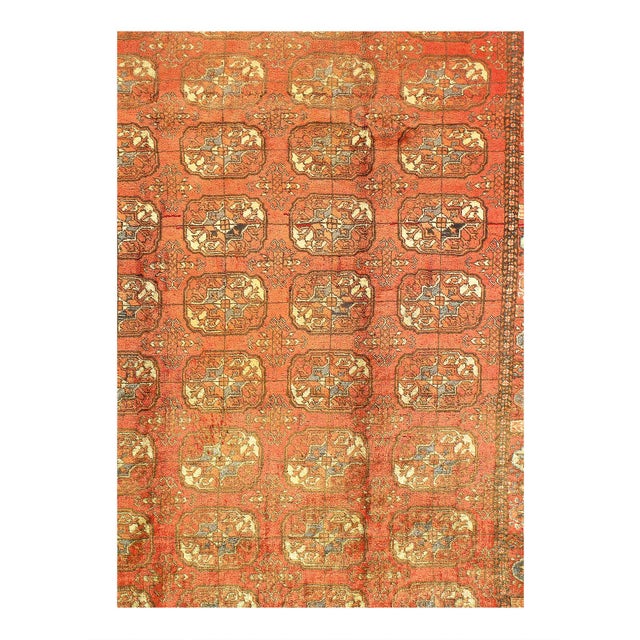 Discover the exquisite beauty of the Traditional Turkmen Handmade Rug, a testament to the rich cultural heritage and...