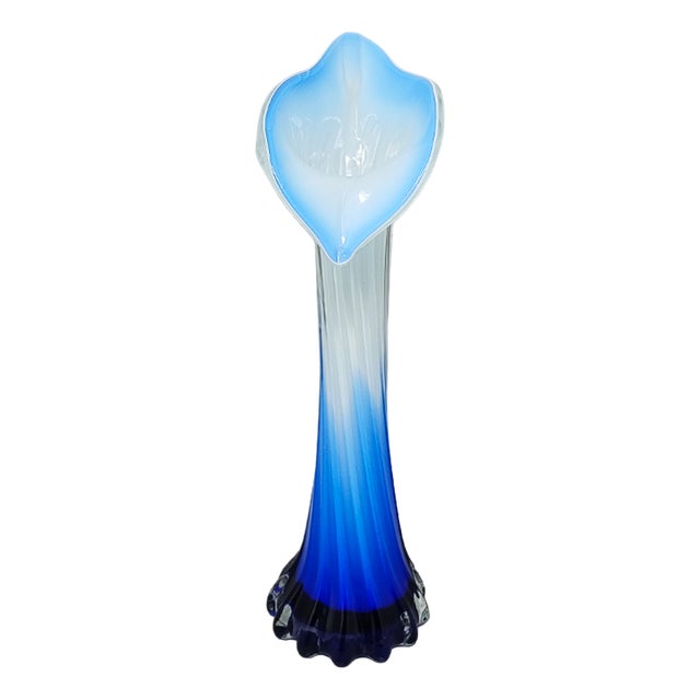 Jack in the Pulpit Calla Lily Vase in Murano Glass, 1960s For Sale