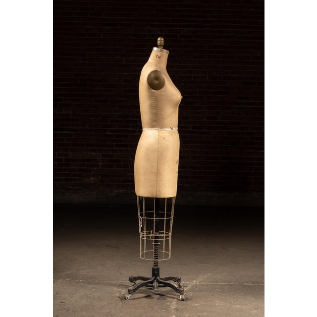 1920s Antique Rolling Dress Form by Wolf For Sale - Image 5 of 12