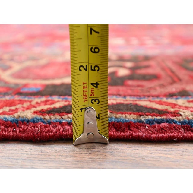 1960 Red Vintage Bohemian Persian Rug For Sale - Image 10 of 12