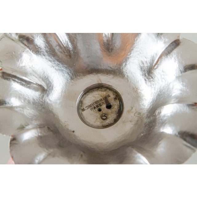 Marie Zimmermann Tall Arts and Crafts Silver Candle Holder Pair, Circa 1915 For Sale In Los Angeles - Image 6 of 11