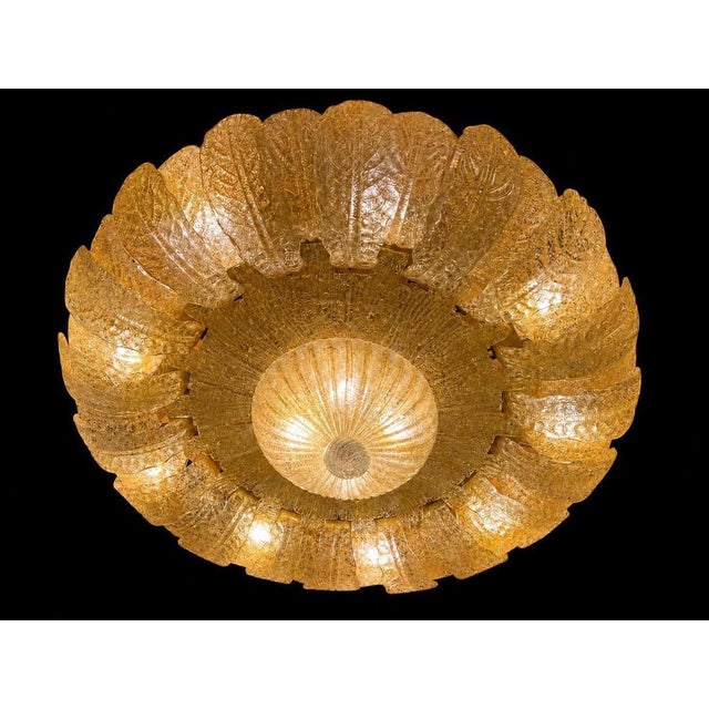 Monumental Murano Glass Flush Mount from Barovier & Toso, 1980s For Sale - Image 3 of 18