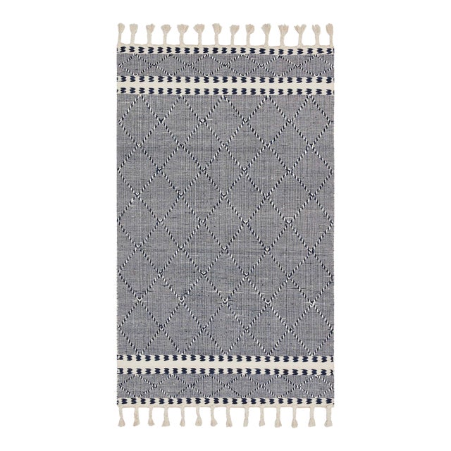 Sample - Loloi II Sawyer Rug, Navy - 18" x 18" For Sale