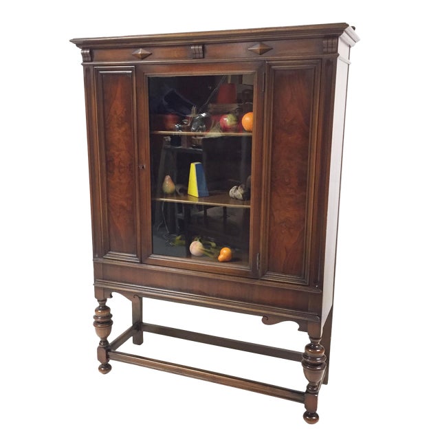 1930s Hollywood Regency Glass Front China Cabinet Chairish