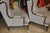 Wood Restoration Hardware Pair Lorraine Gray Velvet Wing Back Bergere Arm Chairs W/ Wood Surround For Sale - Image 7 of 17