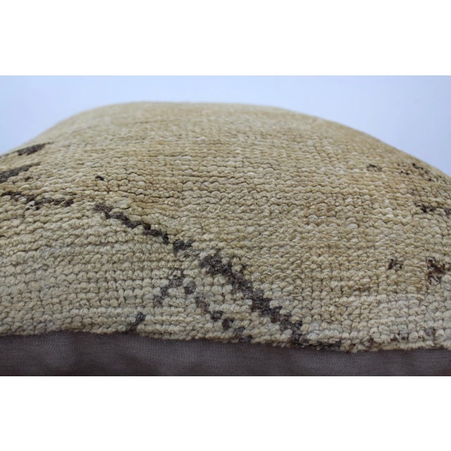 Sand Turkish Vintage Rug Decorative Pillow Cover For Sale - Image 8 of 13
