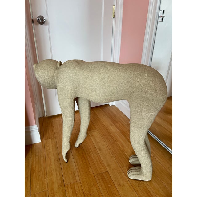 1980s 1980 Texture Life Size Monkey Statues - a Pair For Sale - Image 5 of 12