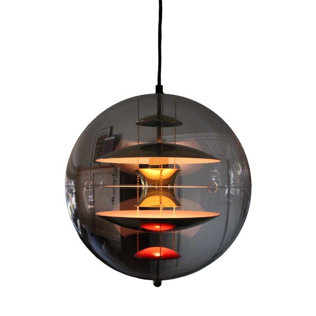 VP Globe Pendant Light in Brass by Verner Panton For Sale