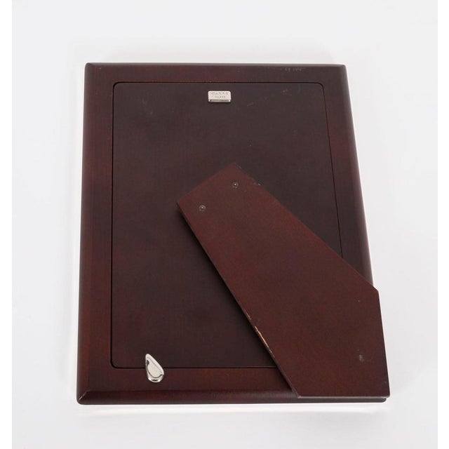 Gold Vintage Rectangular Sterling Silver Portrait Photo Frame attributed to Carrs, 20th Century For Sale - Image 8 of 10