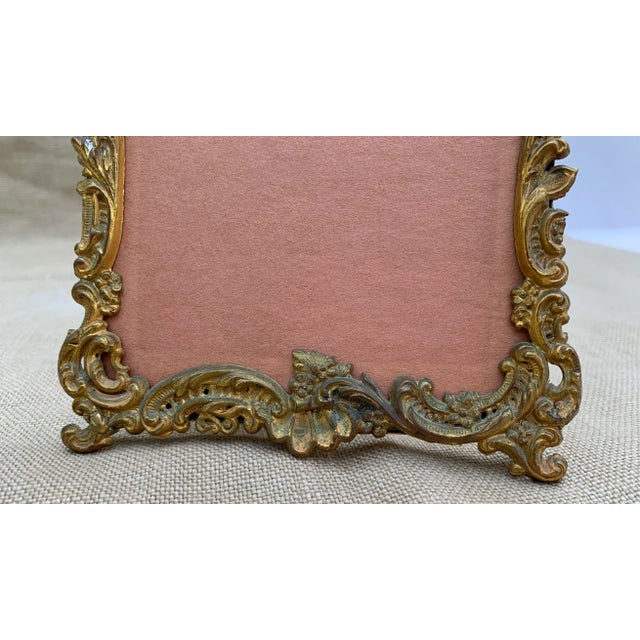 Late 19th Century Brass Antique French Rococo Picture Frame For Sale - Image 5 of 8