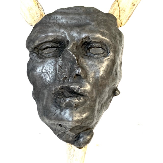 Plastic Tribal Mask Wall Sculpture by China Marks, American, b 1942 For Sale - Image 7 of 10