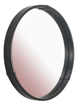 Danish Mirror with Leather Edge