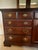 Late 20th Century Broyhill Premier "Ethan Allen Style" Cherry Wood Triple Dresser & Triptych Split Swan-Neck Pediment Top Mirror Mint Condition For Sale - Image 12 of 18