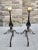 Late 19th Century American Wrought Iron and Brass Andirons-A Pair For Sale - Image 5 of 12