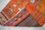 1970s Vintage Hand Knotted Turkish Rug Orange Gray Kitchen Runner 2x11 Rare Mythological Ancient Aliens Motif Rug For Sale - Image 11 of 12