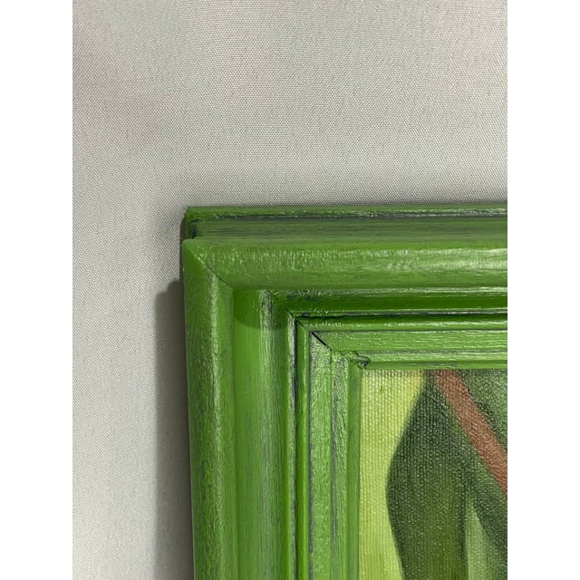Wood Vintage Male Painted Bunting Bird Painting For Sale - Image 7 of 9