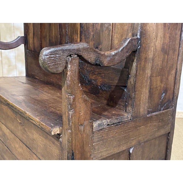 Brown 19th Century Breton Oak and Chestnut Entryway Cabinet For Sale - Image 8 of 18